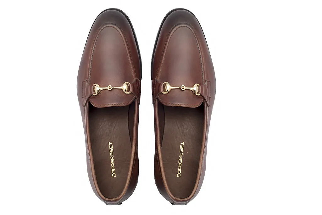 Charma Buckle Loafers – Brown