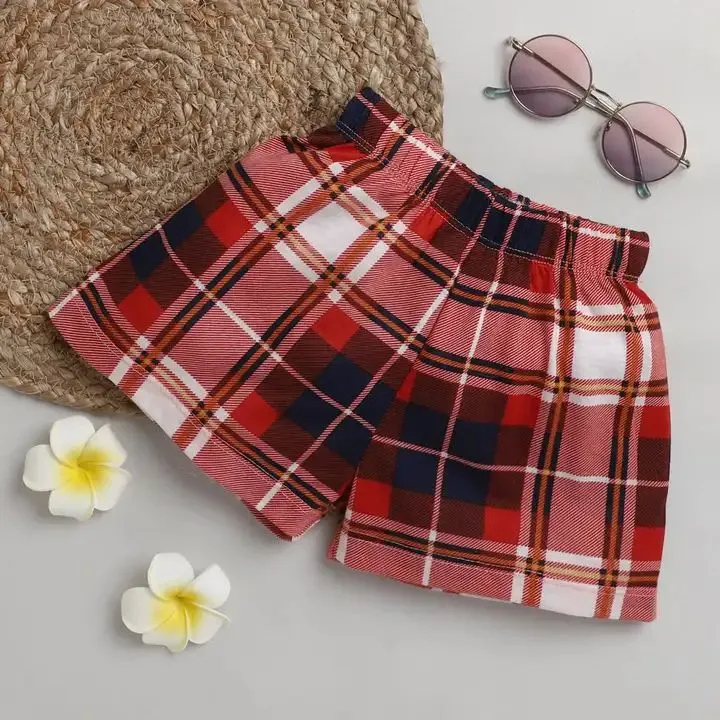 Checkered Printed Shorts