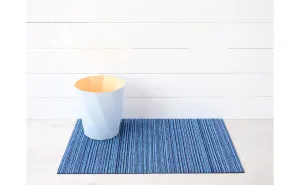 Chilewich Skinny Stripe Shag - Ocean