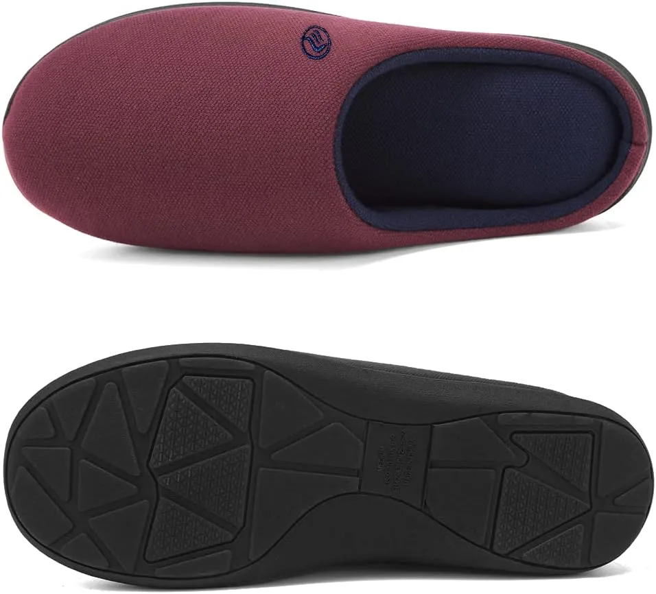 CIOR Unisex Men's and Women's Memory Foam Slippers Comfort Knitted Cotton-Blend Closed Toe Non-Slip House Shoes Removable & Double-sided Insoles Upgraded Version -U120WMT004-1205