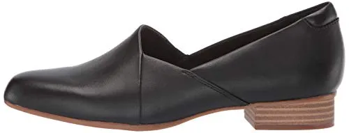 Clarks womens Juliet Palm Loafer, Black Leather, 6.5 US
