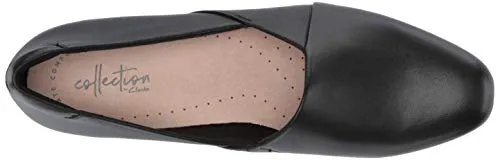 Clarks womens Juliet Palm Loafer, Black Leather, 6.5 US