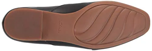 Clarks womens Juliet Palm Loafer, Black Leather, 6.5 US