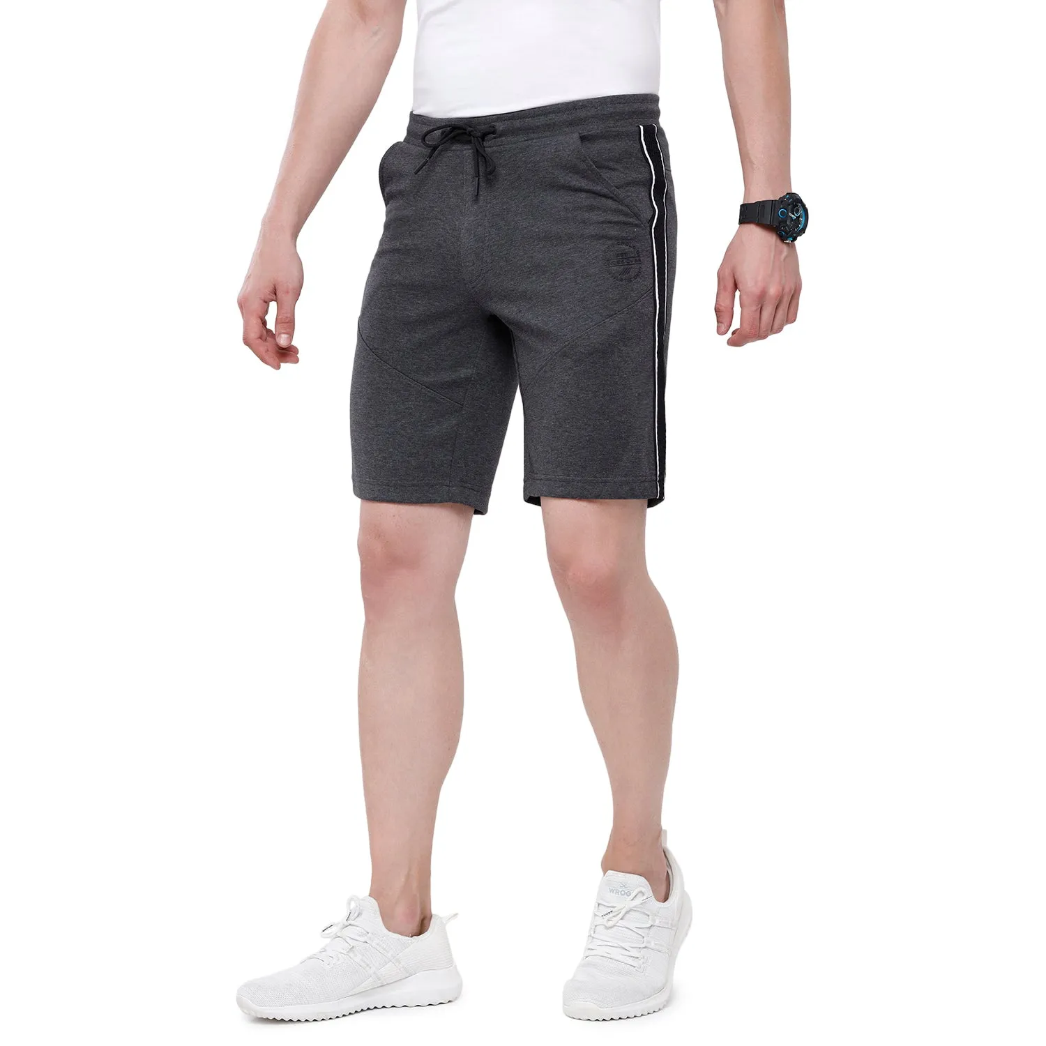 Classic Polo Men's Denim Melange Printed Slim Fit Stylish Shorts - Cielo - 03 A