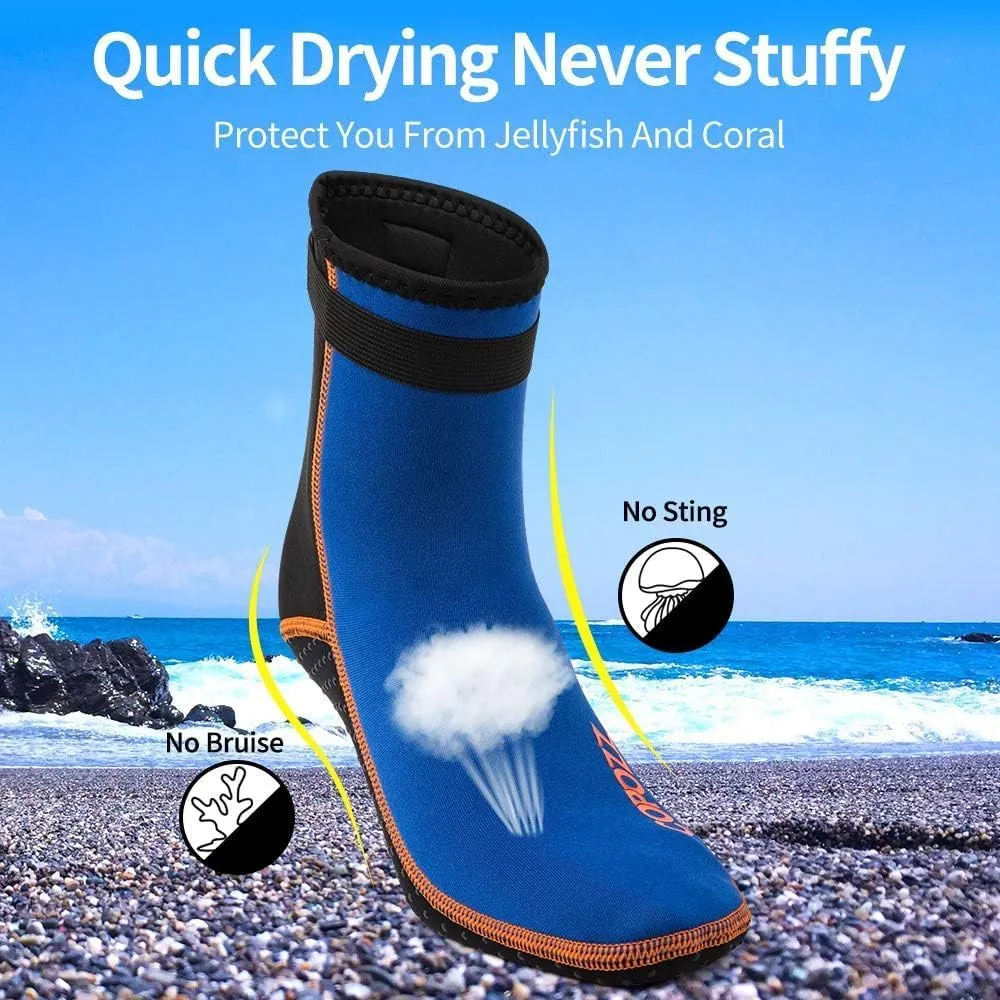 COPOZZ Diving Socks 3mm Neoprene Beach Water Socks-Anti Slip for Snorkel Swim Youth Men Women