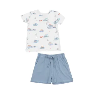 Crew Neck Tee & Shorts - Bubbly Tugboats