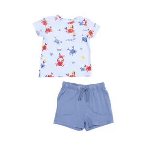 Crew Neck Tee & Shorts - Crayon Crabs