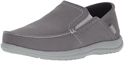 Crocs Men's Santa Cruz Convertible Slip On Loafer Casual Shoes, Light Grey/Slate Grey, 11 M US