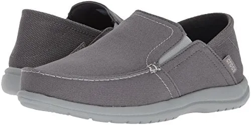 Crocs Men's Santa Cruz Convertible Slip On Loafer Casual Shoes, Light Grey/Slate Grey, 11 M US