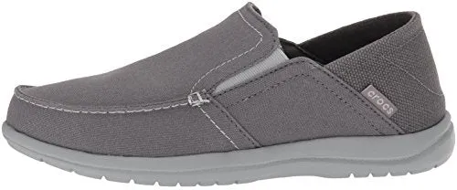 Crocs Men's Santa Cruz Convertible Slip On Loafer Casual Shoes, Light Grey/Slate Grey, 11 M US