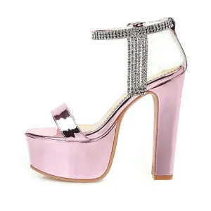 Crossdresser's Luxury: Platform Gladiator Sandals with High Heels - Large Size 45-47, Perfect for Fetish Footwear