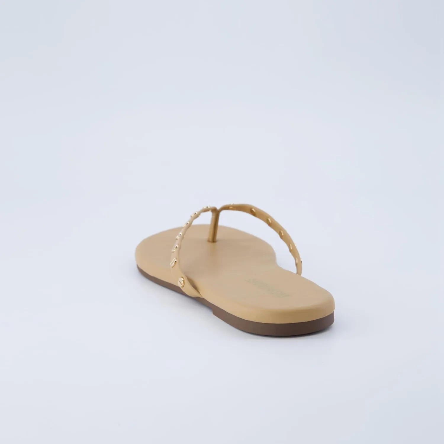 CUSHIONAIRE Confetti Womens Studded Flip Flop Sandal  Slip-On Thong with Memory Foam & Stylish Rivet Strap