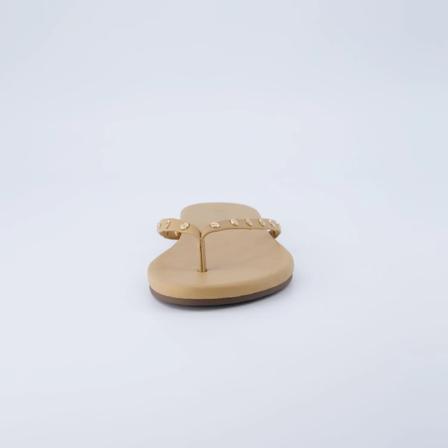 CUSHIONAIRE Confetti Womens Studded Flip Flop Sandal  Slip-On Thong with Memory Foam & Stylish Rivet Strap