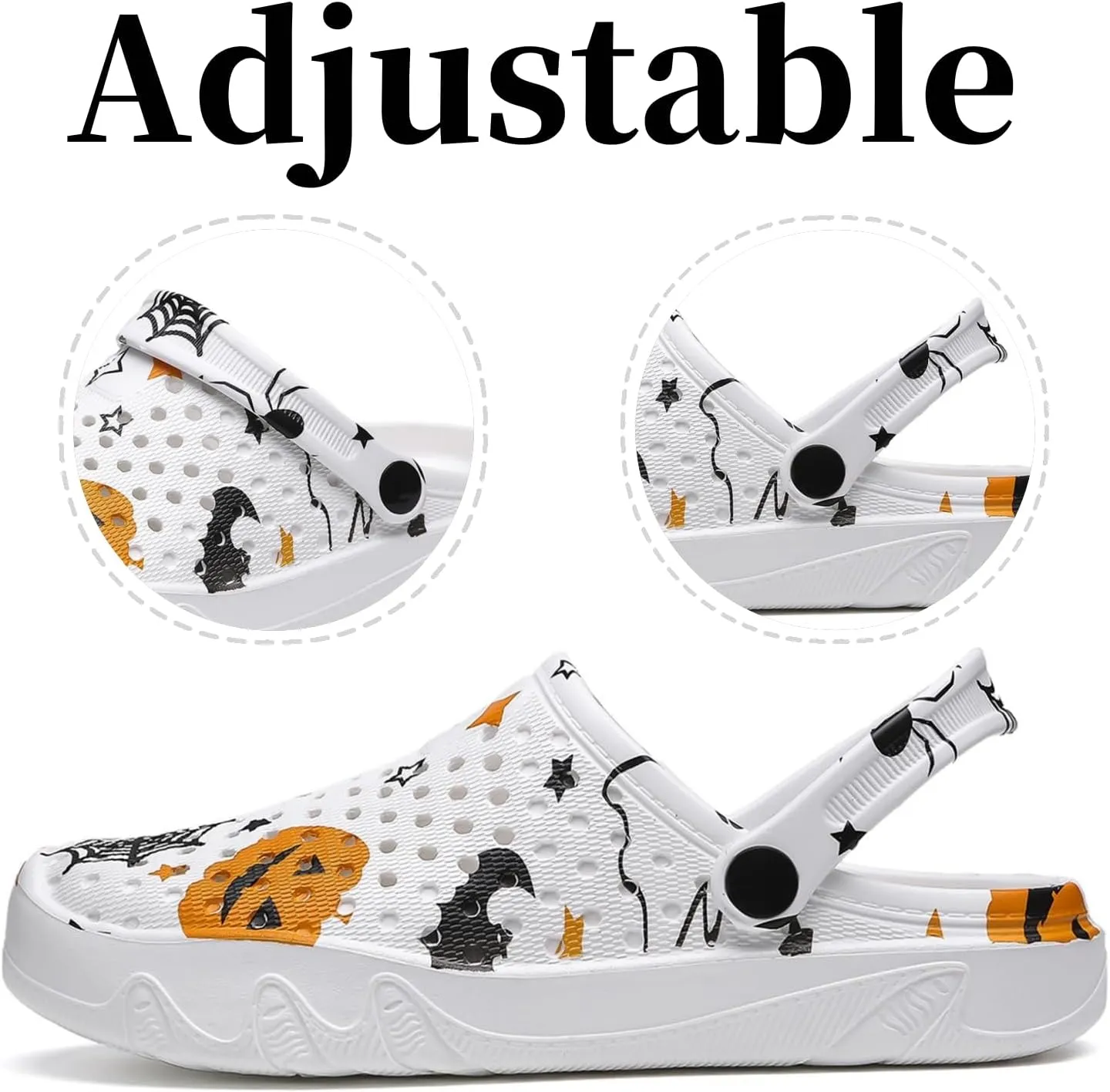 DAYUMKOU Clogs for Women Men Lightweight Slip-On Unisex Garden Shoes with Back Strap, Non-Slip for Work Nurses