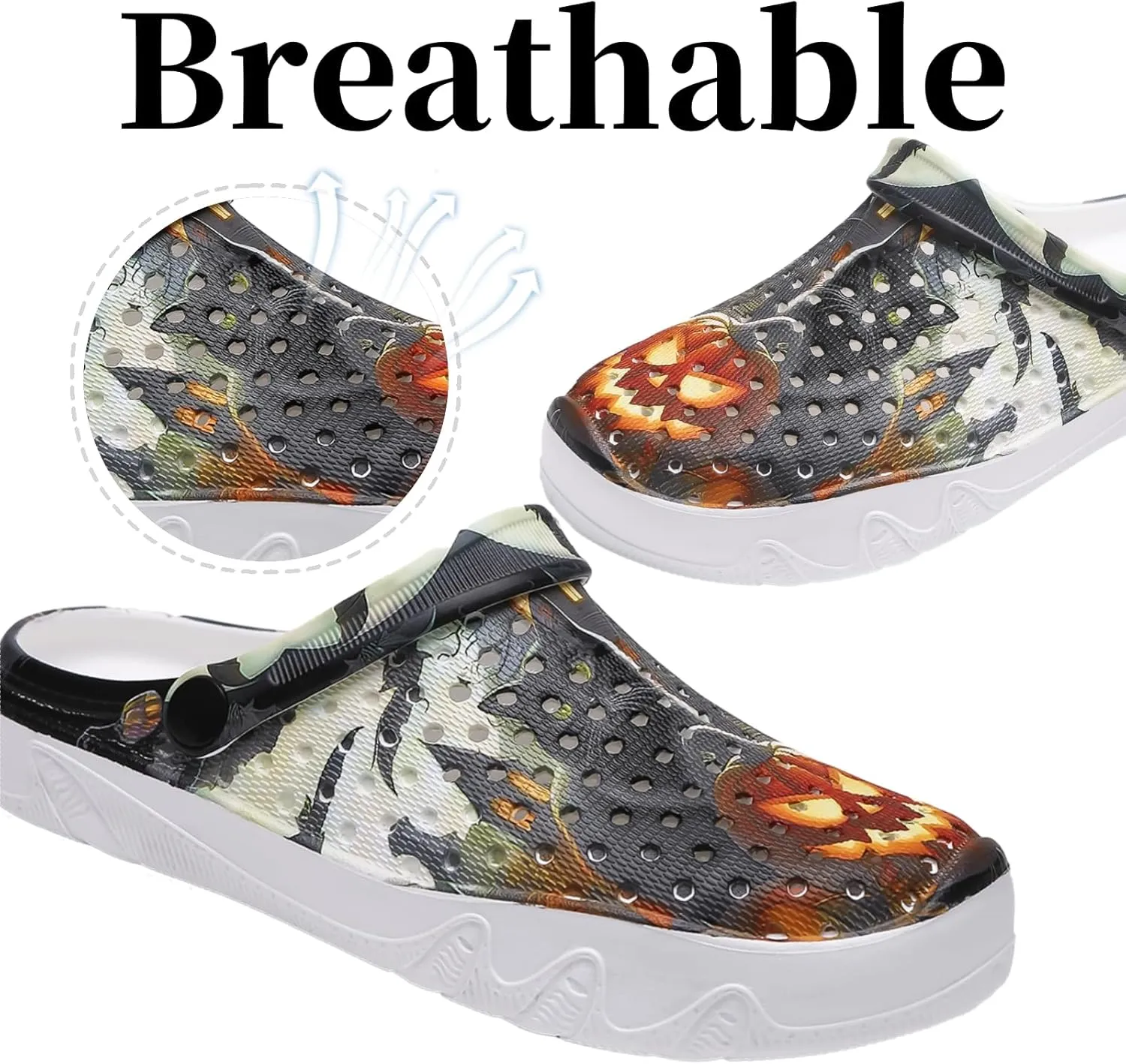 DAYUMKOU Clogs for Women Men Lightweight Slip-On Unisex Garden Shoes with Back Strap, Non-Slip for Work Nurses