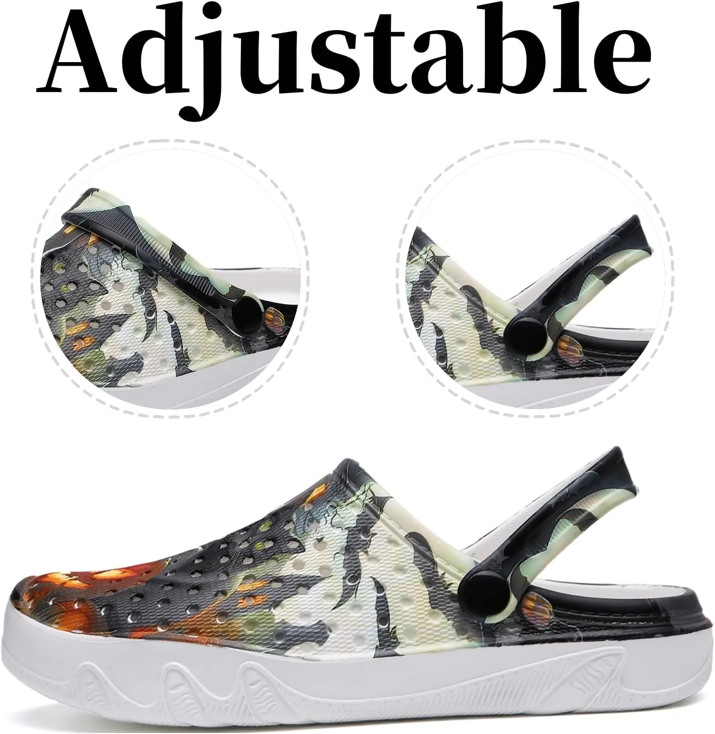 DAYUMKOU Clogs for Women Men Lightweight Slip-On Unisex Garden Shoes with Back Strap, Non-Slip for Work Nurses