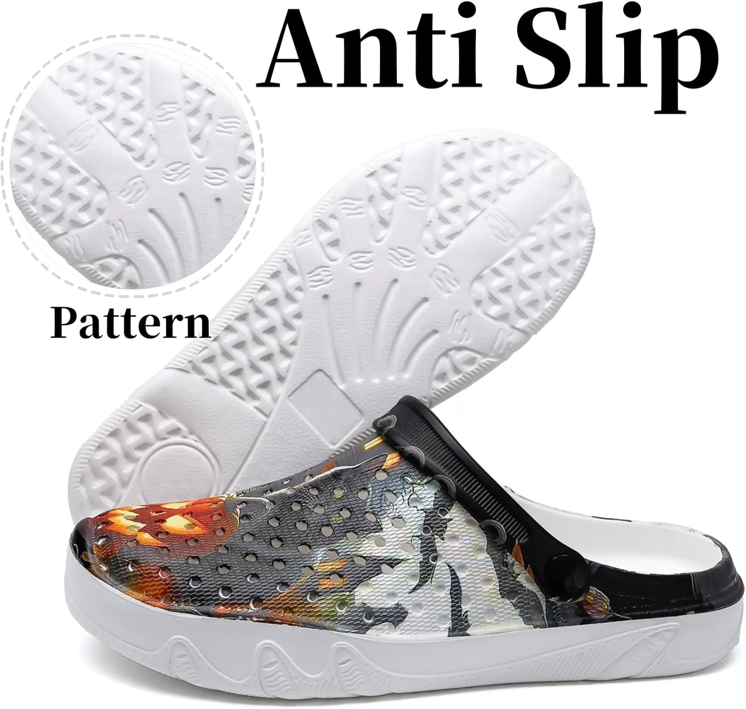 DAYUMKOU Clogs for Women Men Lightweight Slip-On Unisex Garden Shoes with Back Strap, Non-Slip for Work Nurses