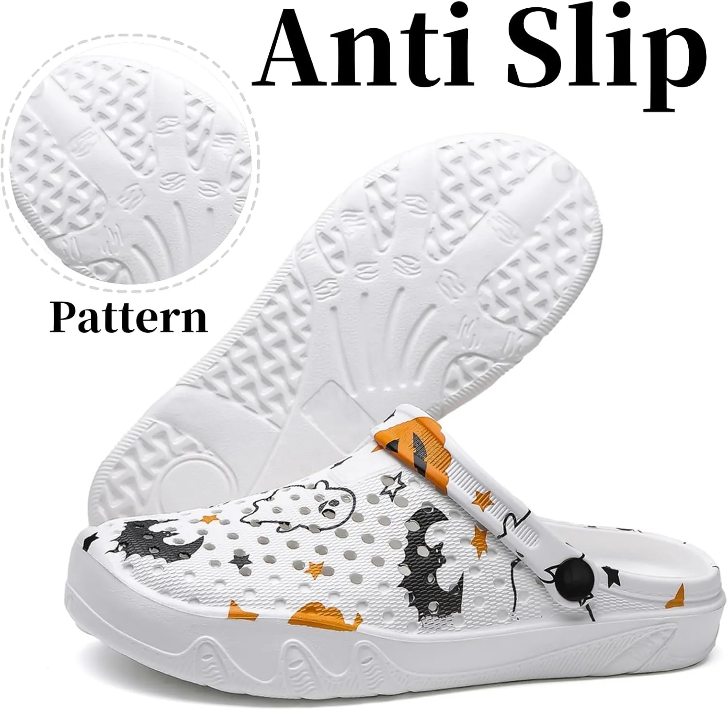 DAYUMKOU Clogs for Women Men Lightweight Slip-On Unisex Garden Shoes with Back Strap, Non-Slip for Work Nurses