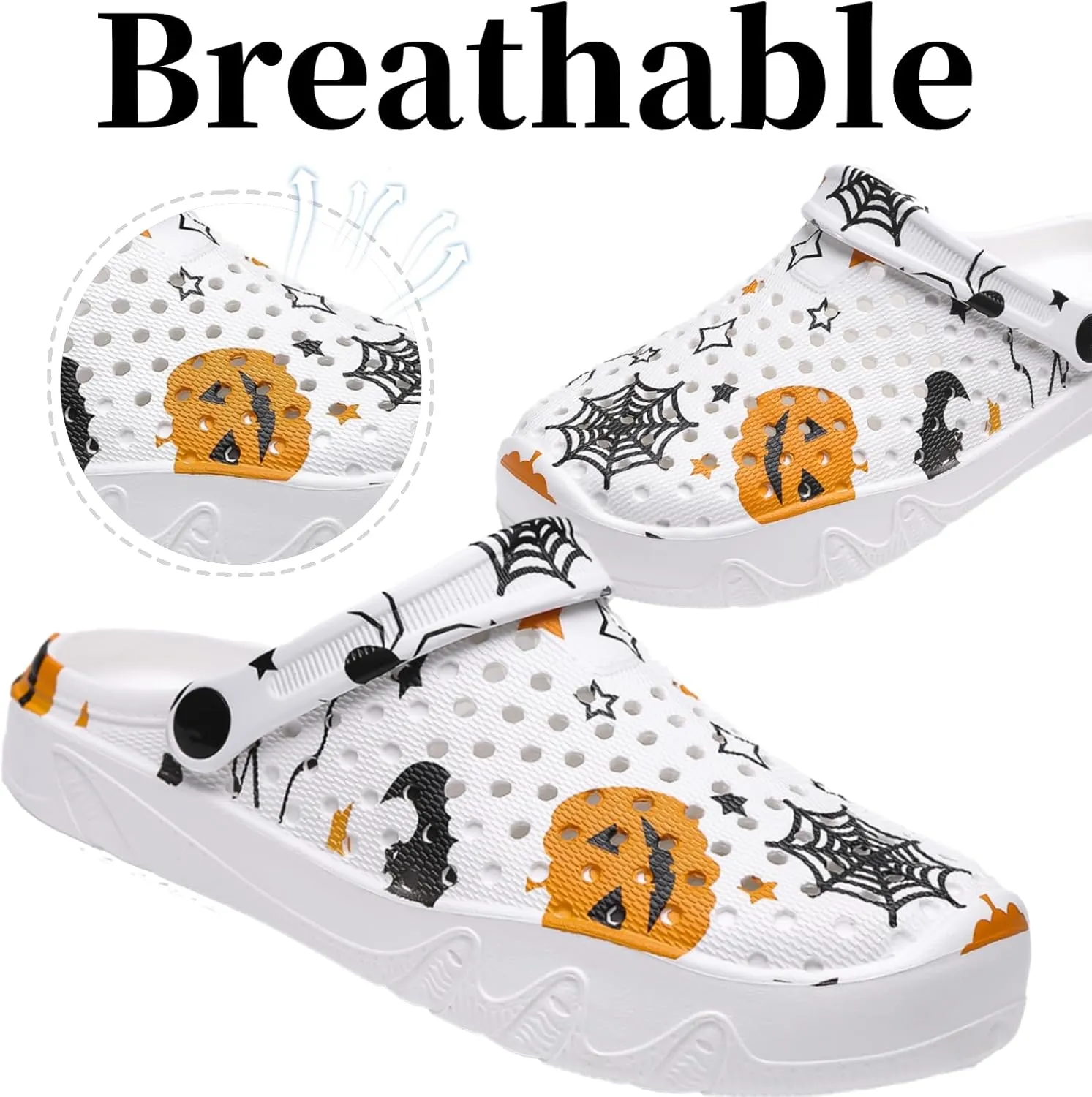 DAYUMKOU Clogs for Women Men Lightweight Slip-On Unisex Garden Shoes with Back Strap, Non-Slip for Work Nurses