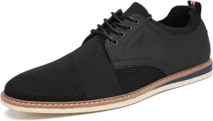DECARSDZ Mens Point Toe Dress Shoes Fabric Breeze Breathable Mesh Shoe