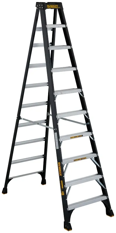 DeWALT by Louisville DXL3010-10 Step Ladder, 170 in Max Reach H, 9-Step, 300 lb, Type IA Duty Rating, 3 in D Step :EA: QUANTITY: 1