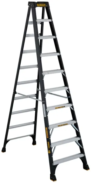 DeWALT by Louisville DXL3010-10 Step Ladder, 170 in Max Reach H, 9-Step, 300 lb, Type IA Duty Rating, 3 in D Step :EA: QUANTITY: 1