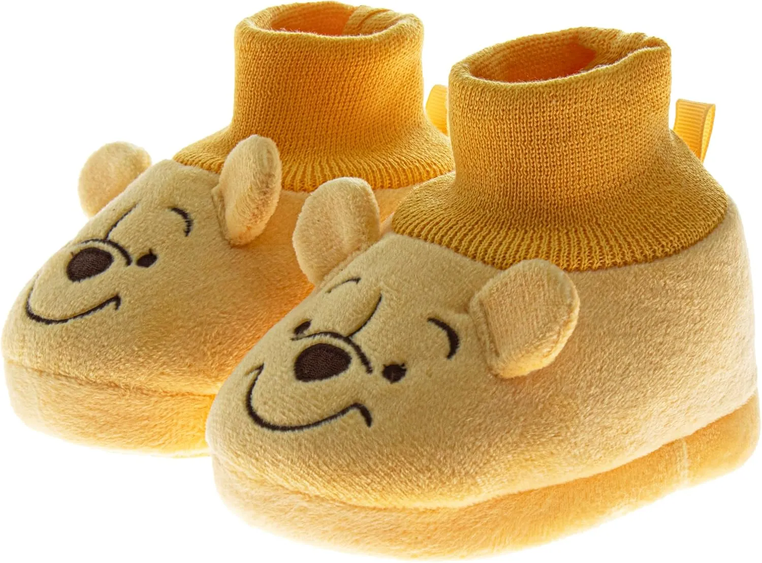 Disney Baby Booties Girls Boys Infant Shoes - Mickey, Minnie and Winnie the Pooh First Walker Warm Socks Newborn Crib Slippers (Size 2,3,4 Infant)