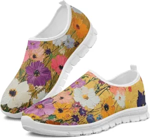 Doojoayie Art Printed Women Slip On Shoes for Ladies Tennis Shoes Daily Casual Footwear