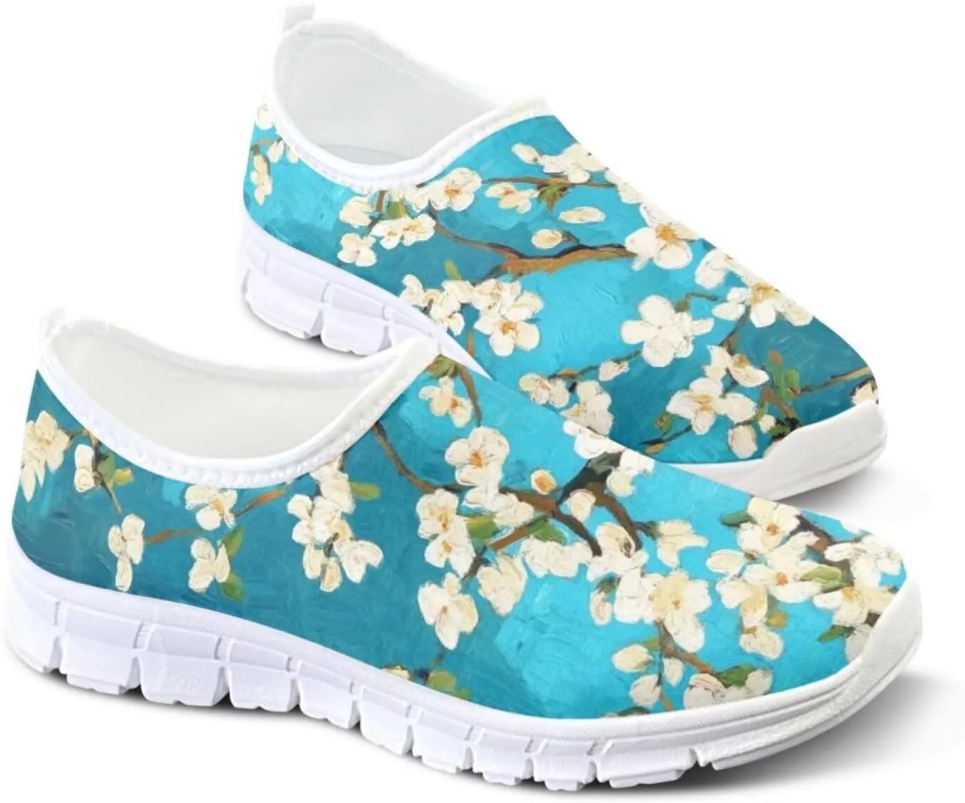 Doojoayie Art Printed Women Slip On Shoes for Ladies Tennis Shoes Daily Casual Footwear