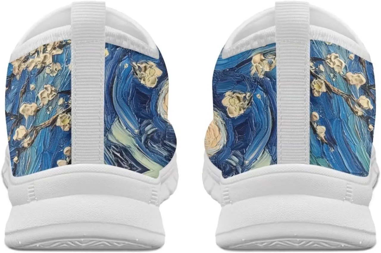 Doojoayie Art Printed Women Slip On Shoes for Ladies Tennis Shoes Daily Casual Footwear