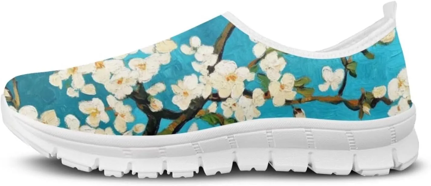Doojoayie Art Printed Women Slip On Shoes for Ladies Tennis Shoes Daily Casual Footwear