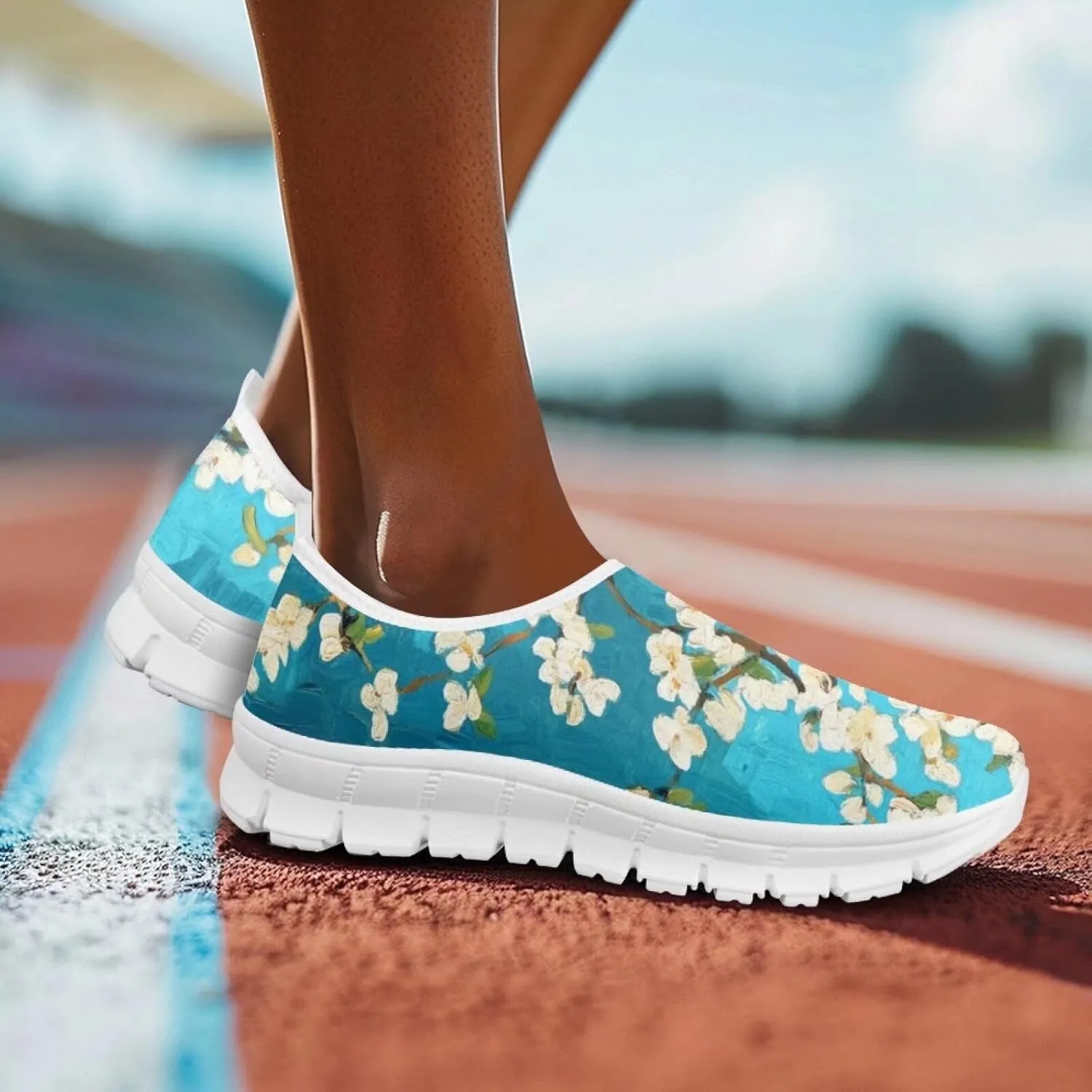 Doojoayie Art Printed Women Slip On Shoes for Ladies Tennis Shoes Daily Casual Footwear
