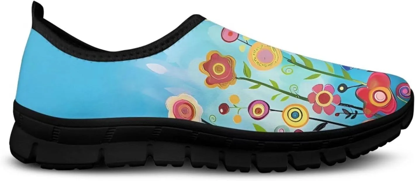 Doojoayie Artistic Shoes for Women Slip On Sneakers Summer Tennis Shoes for Walking