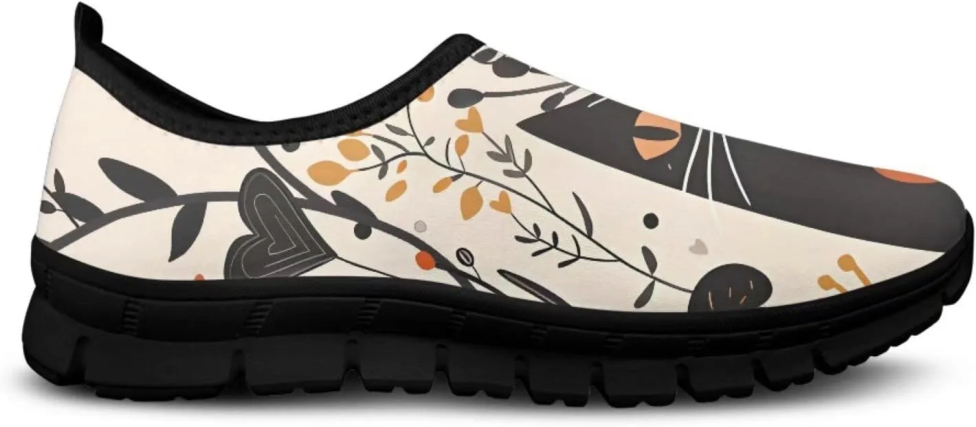 Doojoayie Artistic Shoes for Women Slip On Sneakers Summer Tennis Shoes for Walking