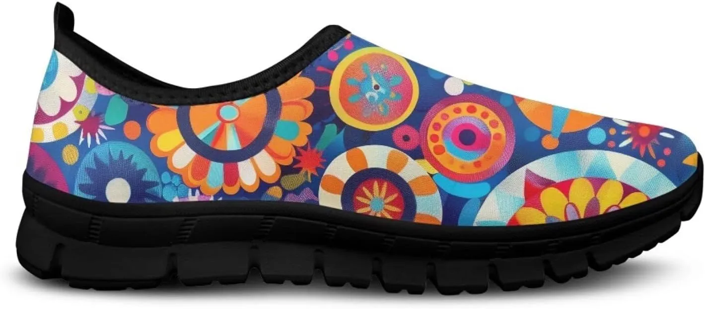 Doojoayie Artistic Shoes for Women Slip On Sneakers Summer Tennis Shoes for Walking