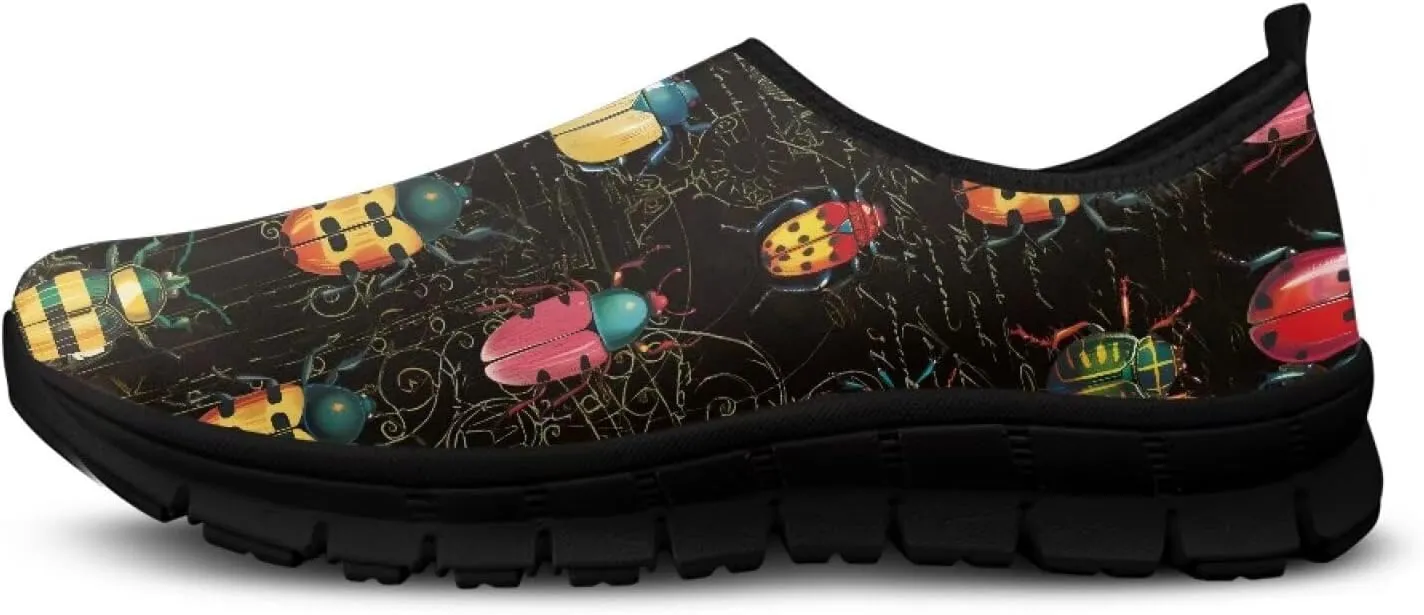 Doojoayie Artistic Shoes for Women Slip On Sneakers Summer Tennis Shoes for Walking