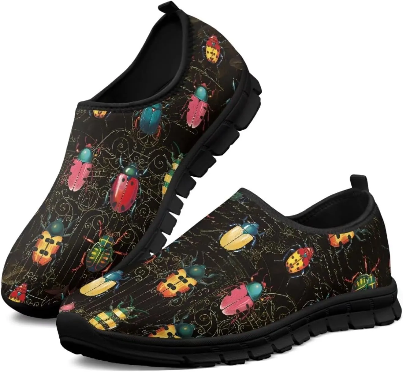 Doojoayie Artistic Shoes for Women Slip On Sneakers Summer Tennis Shoes for Walking