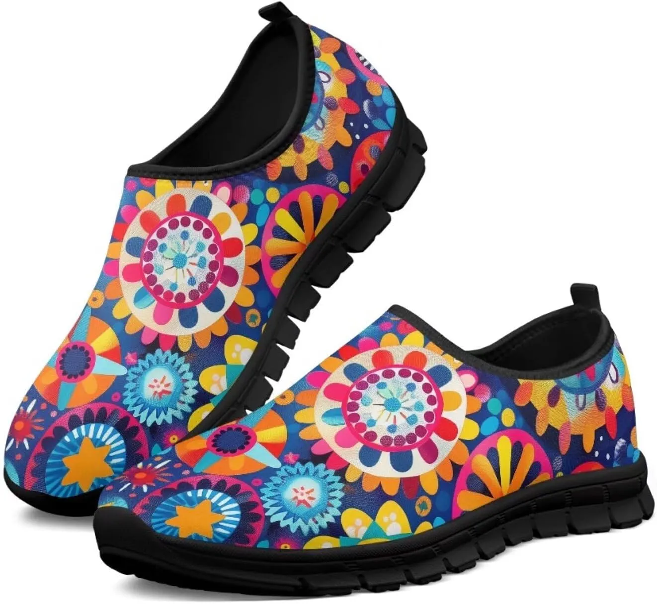 Doojoayie Artistic Shoes for Women Slip On Sneakers Summer Tennis Shoes for Walking