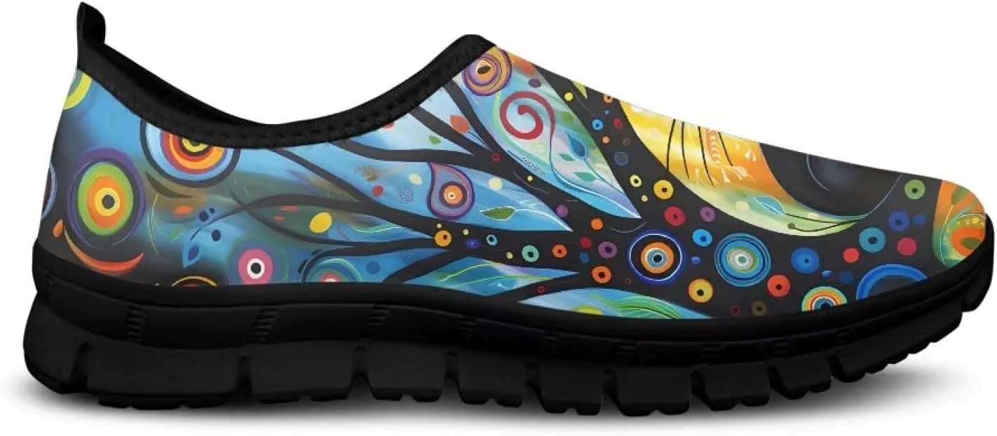 Doojoayie Artistic Shoes for Women Slip On Sneakers Summer Tennis Shoes for Walking