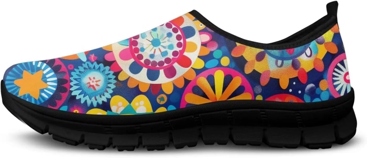 Doojoayie Artistic Shoes for Women Slip On Sneakers Summer Tennis Shoes for Walking