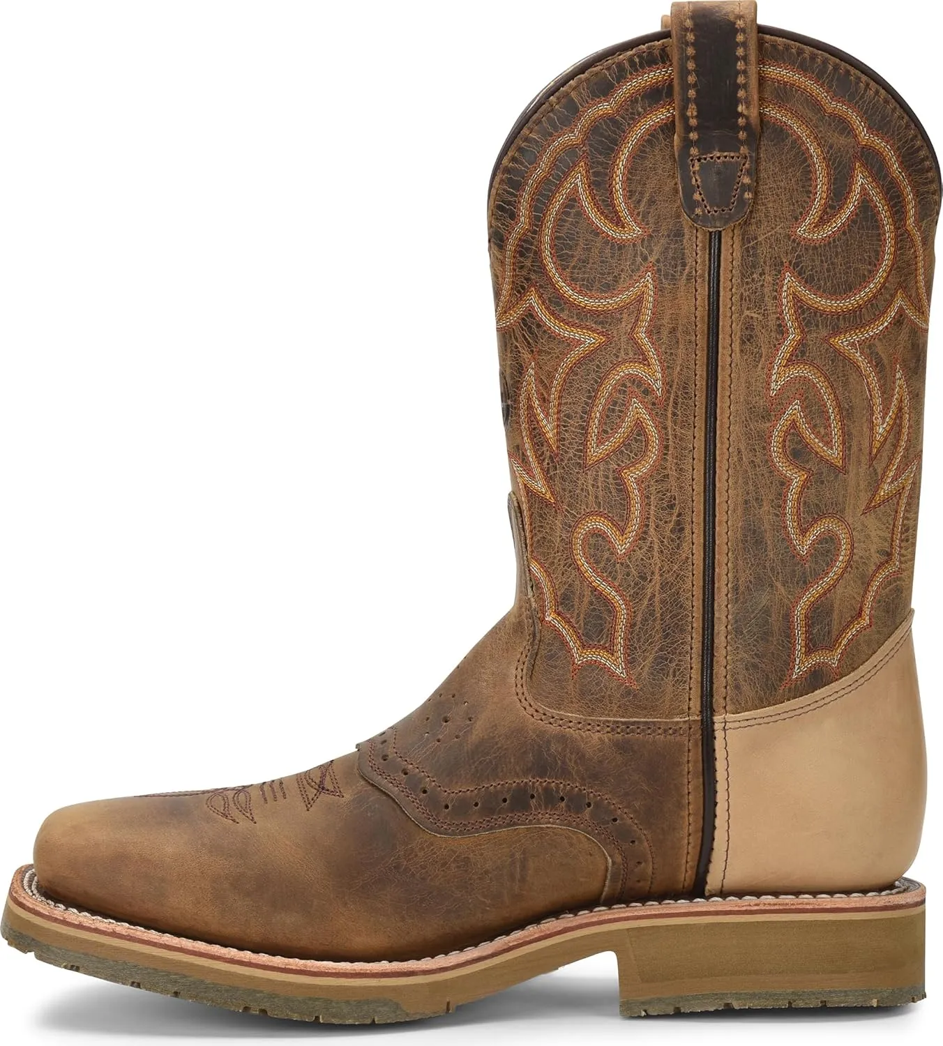 DOUBLE-H 11" Dwight Steel Toe Western Boots for Men - Texon Insole with Cork Inlay, Oil- and Slip-Resistant I.C.E. Outsole, EH-Rated and Made in USA