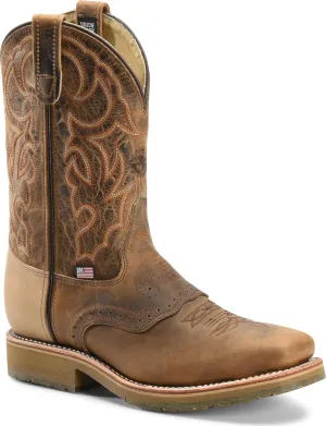 DOUBLE-H 11" Dwight Steel Toe Western Boots for Men - Texon Insole with Cork Inlay, Oil- and Slip-Resistant I.C.E. Outsole, EH-Rated and Made in USA
