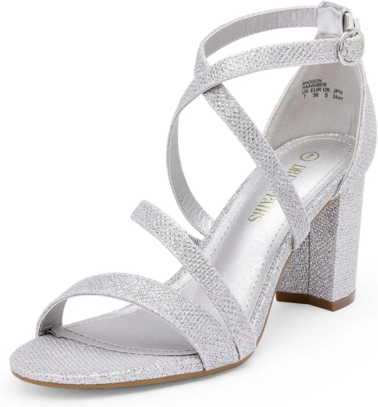 DREAM PAIRS Womens Ankle Strap Dress Pump Low Chunky Heel Sandals
