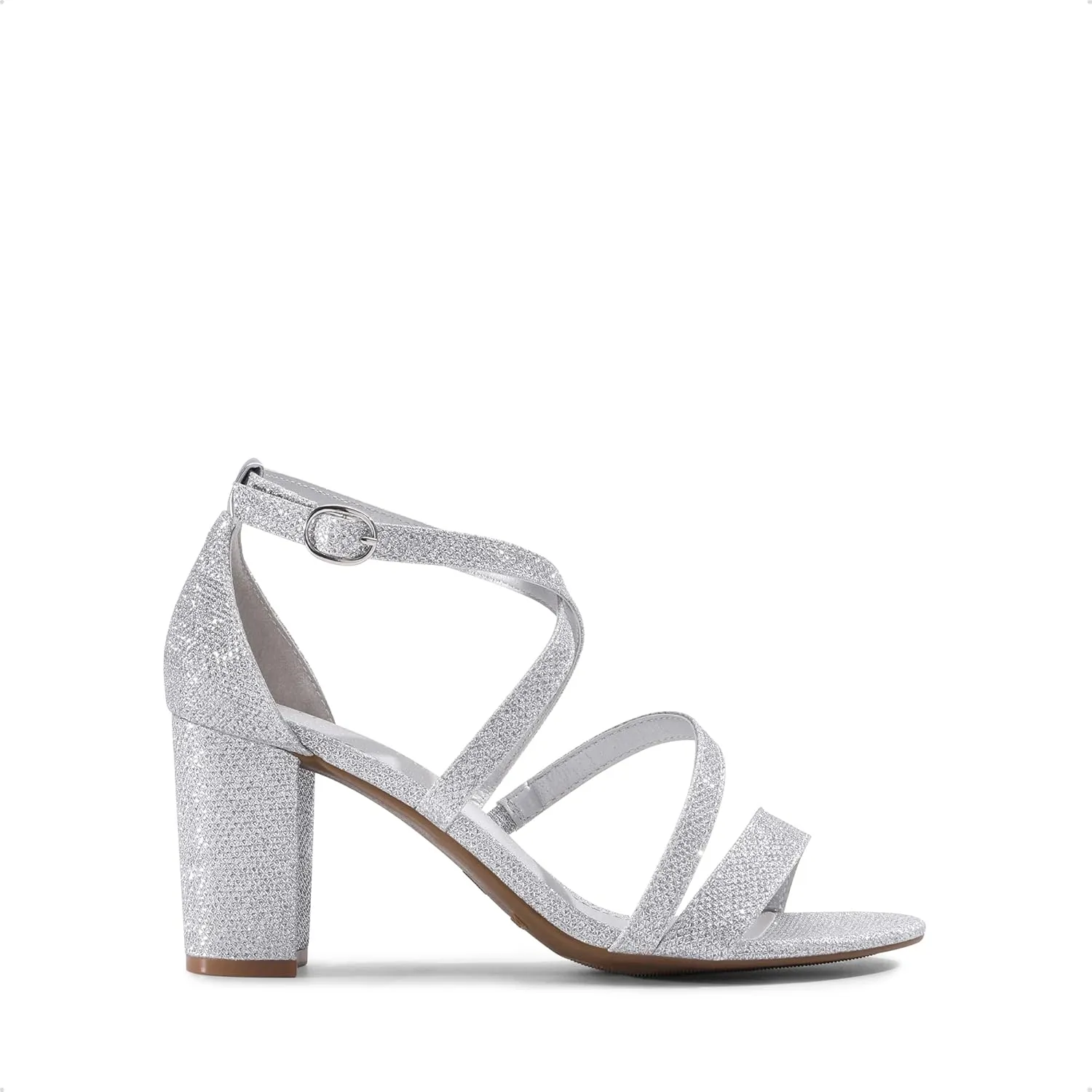 DREAM PAIRS Womens Ankle Strap Dress Pump Low Chunky Heel Sandals