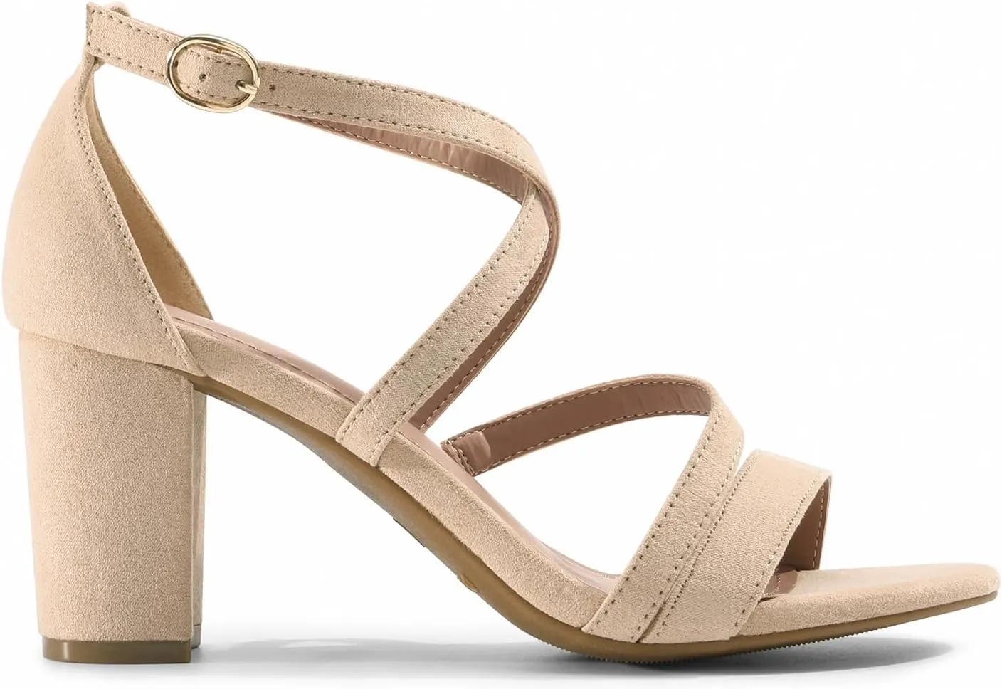DREAM PAIRS Womens Ankle Strap Dress Pump Low Chunky Heel Sandals
