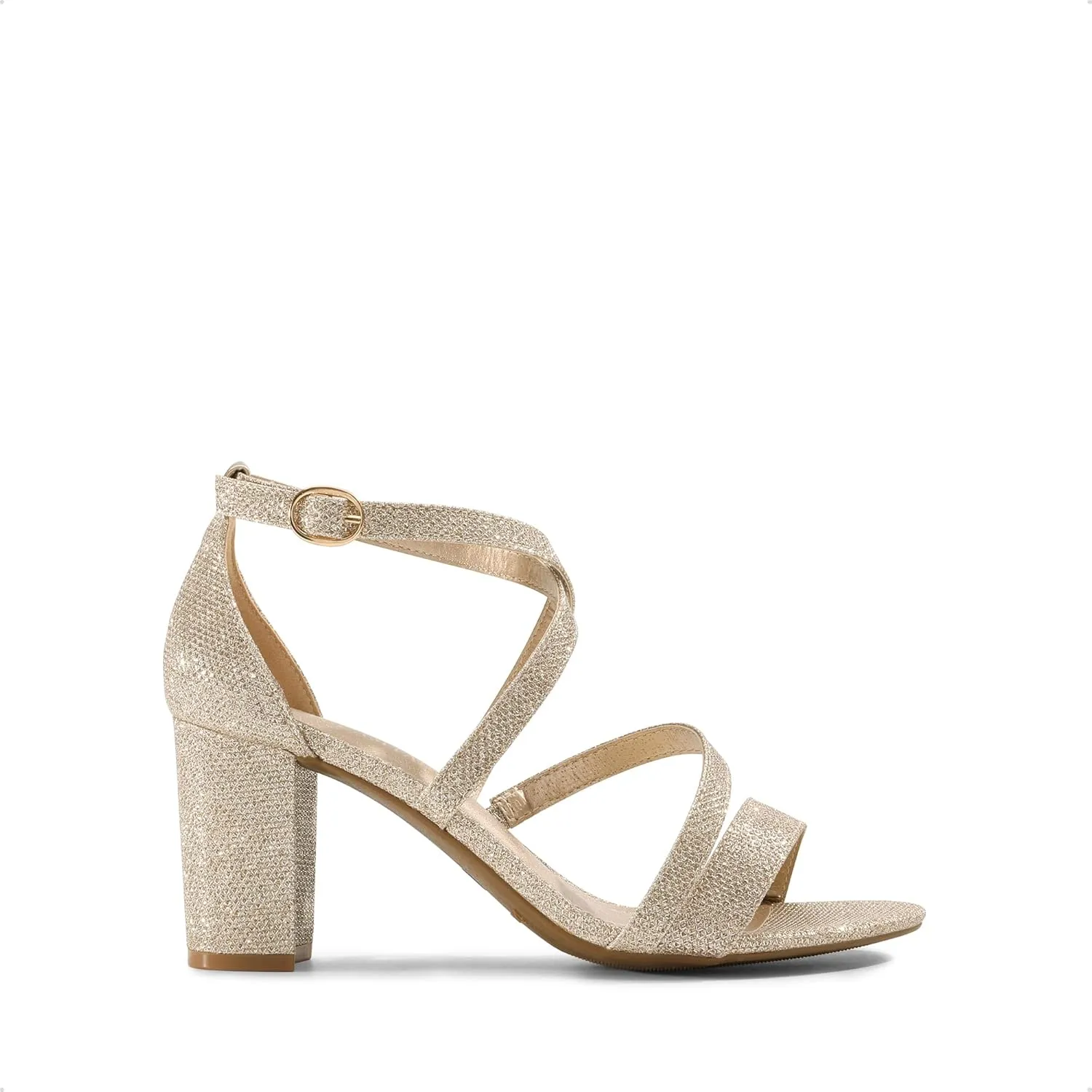 DREAM PAIRS Womens Ankle Strap Dress Pump Low Chunky Heel Sandals