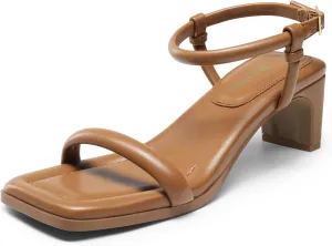 DREAM PAIRS Womens Heels Open Toe Ankle Strap Square Cute Wedding Party Sandal Comfort Dress Shoes