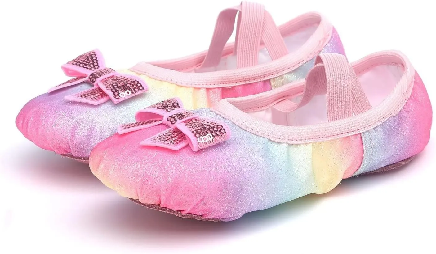 EnJoCho Girls Cartoon Foot Warmer Children Shoes Dance Shoes Warm Dance Ballet Performance Indoor Shoes Yoga Dance Shoes