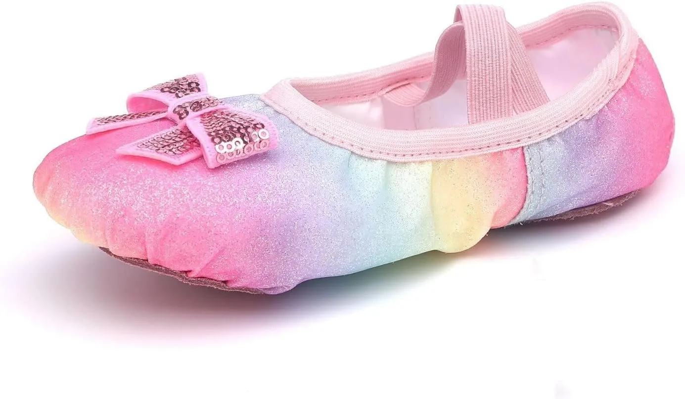 EnJoCho Girls Cartoon Foot Warmer Children Shoes Dance Shoes Warm Dance Ballet Performance Indoor Shoes Yoga Dance Shoes