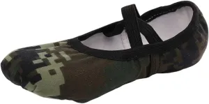 EnJoCho Girls Solid Color Shoes Children Shoes Dance Shoes Warm Dance Ballet Performance Indoor Shoes (Camouflage, 10 Toddler)